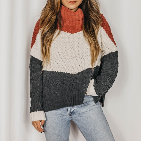 NEW // Brighten My Day Color Block Sweater - Picture 2 of 7